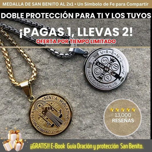 2x1 OFERTA MEDALLA SAN BENITO.
