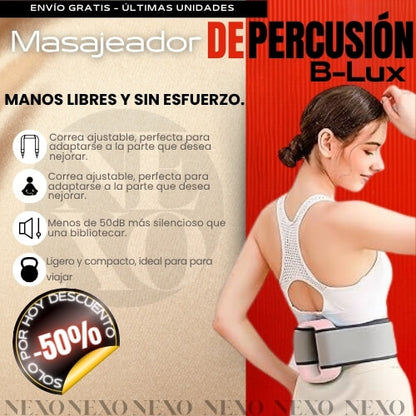 Masajeador de Percusión B-Lux: ¡Tu Aliado #1 en Relajacion! + CUPON 50% DESCUENTO EN PERFUMERIA