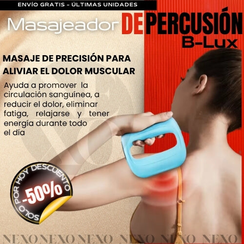Masajeador de Percusión B-Lux: ¡Tu Aliado #1 en Relajacion! + CUPON 50% DESCUENTO EN PERFUMERIA