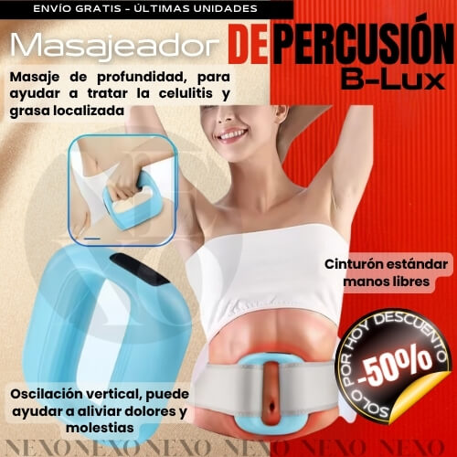 Masajeador de Percusión B-Lux: ¡Tu Aliado #1 en Relajacion! + CUPON 50% DESCUENTO EN PERFUMERIA